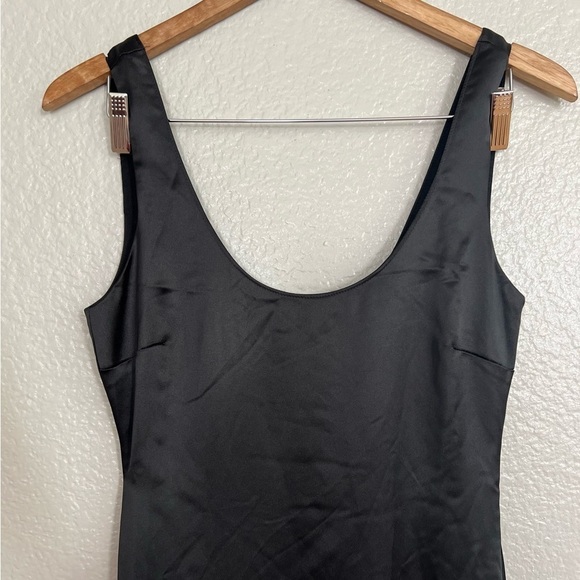 NWOT Enchanting Sophistication Black Satin Mermaid Maxi Dress - Picture 4 of 8